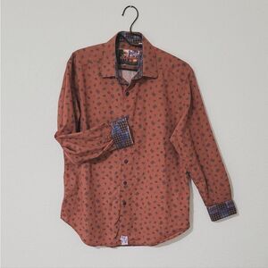 Robert Graham Rust Paisley Button Shirt Medium